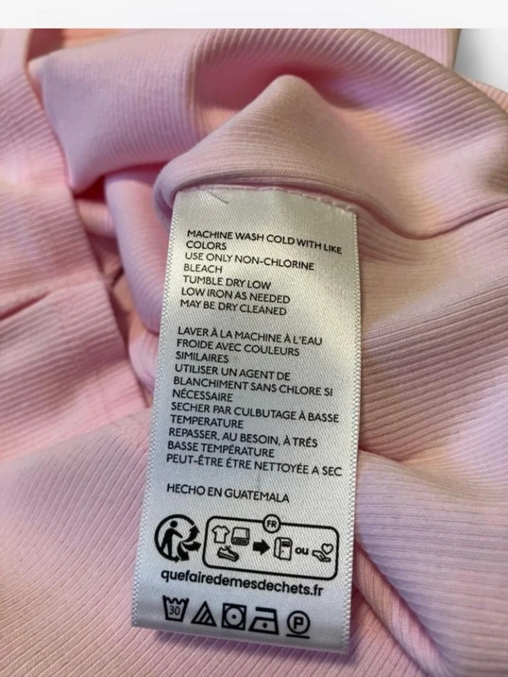 Free People We The Free Pink Ribbed Cap Sleeve Baby Tee Size M